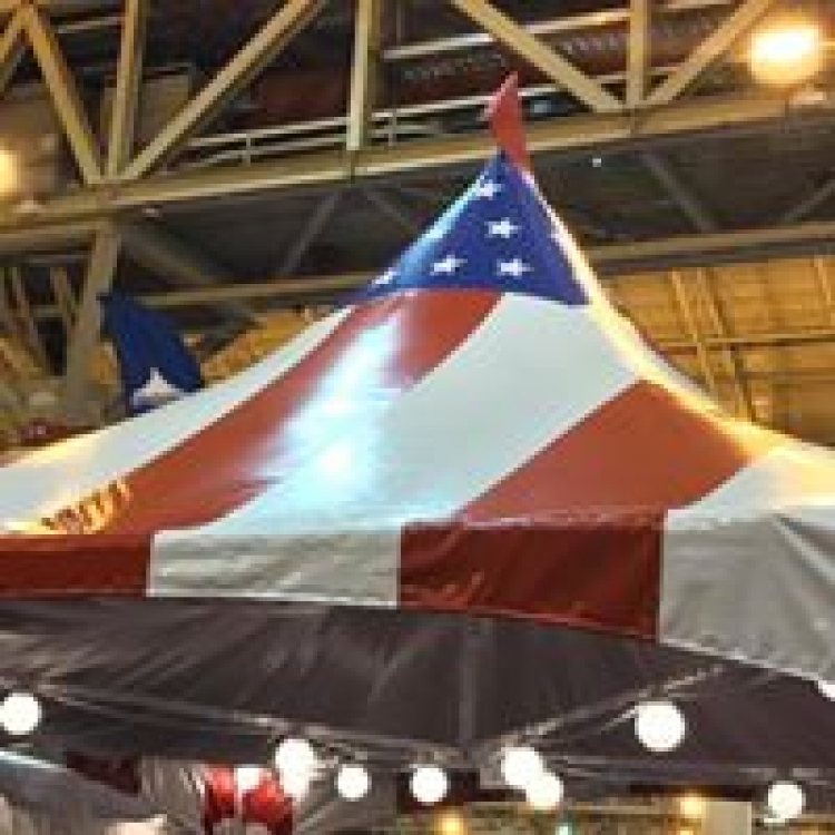 20'x20' American Flag High Peak Frame Tent