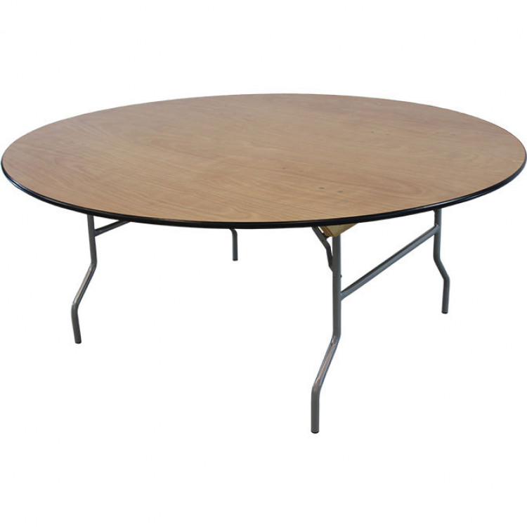 4' Round Wood Table (48) (Setup not Included)