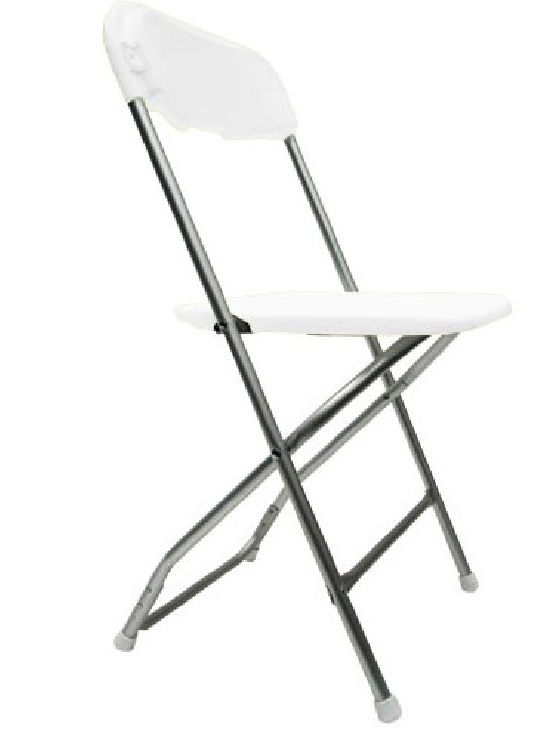 White Aluminum Chair(Setup Not Included)