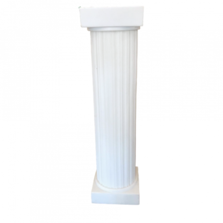 White 40 Column Square Base 9 Diameter