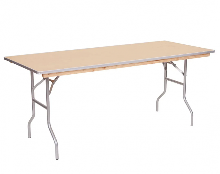 6' Rectangle Wood Table(Set Up Not Included/Must Protect Fr