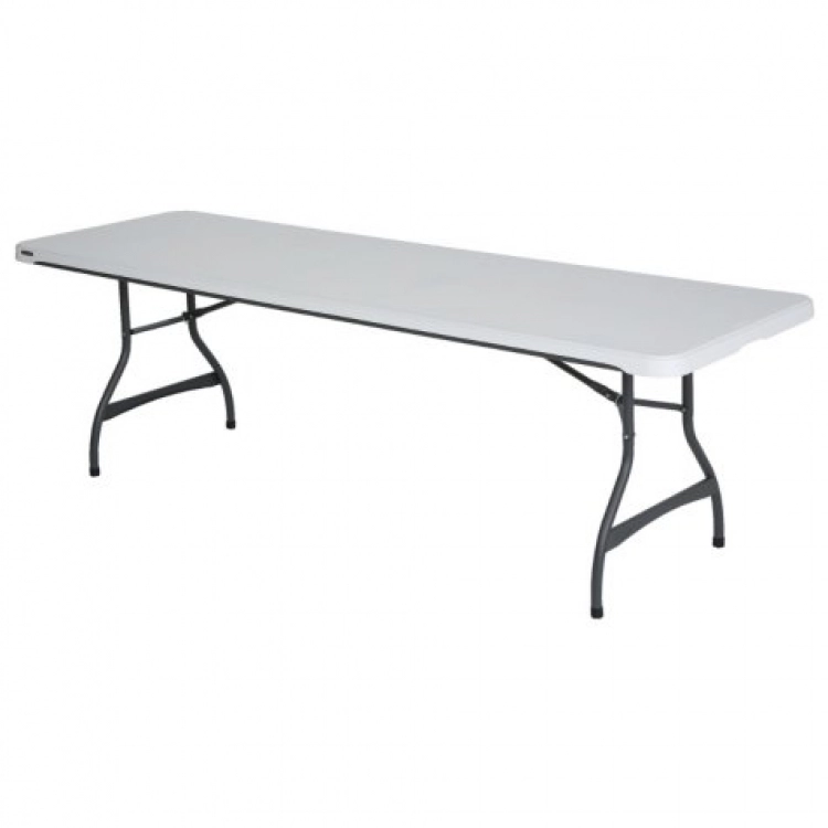 8' Tan Plastic Resin Banquet Table