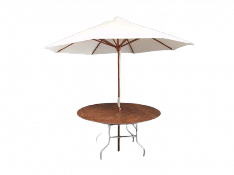 Umbrella Tables w/ 4 Chairs