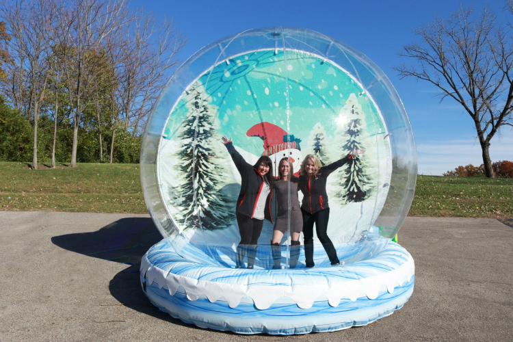 Human Snow Globe